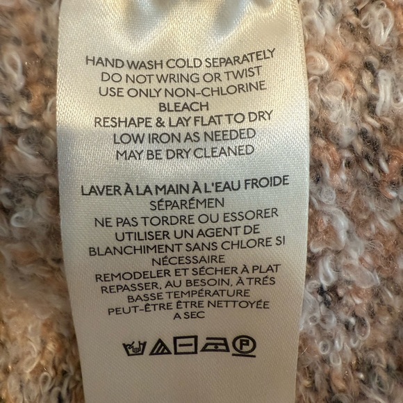 FREE PEOPLE Snowflake Sweater size XS Pink‎ Pullover Cropped Slouchy Fall Winter - Picture 5 of 7